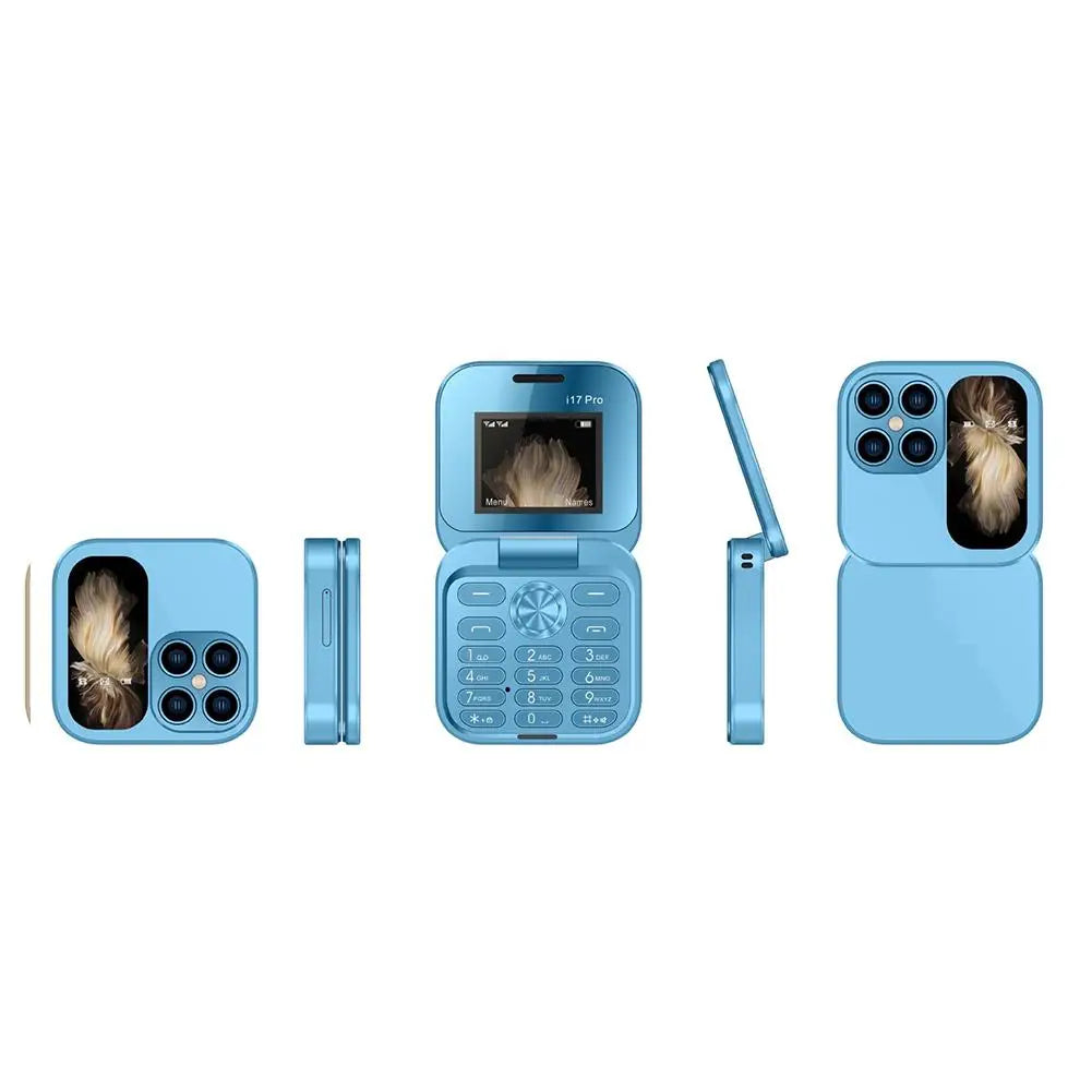 Small Foldable Mobile Phone Auto Call Record Speed Dial Dual SIM Card High Definition Rear Camera Flip Telephones Cellphones