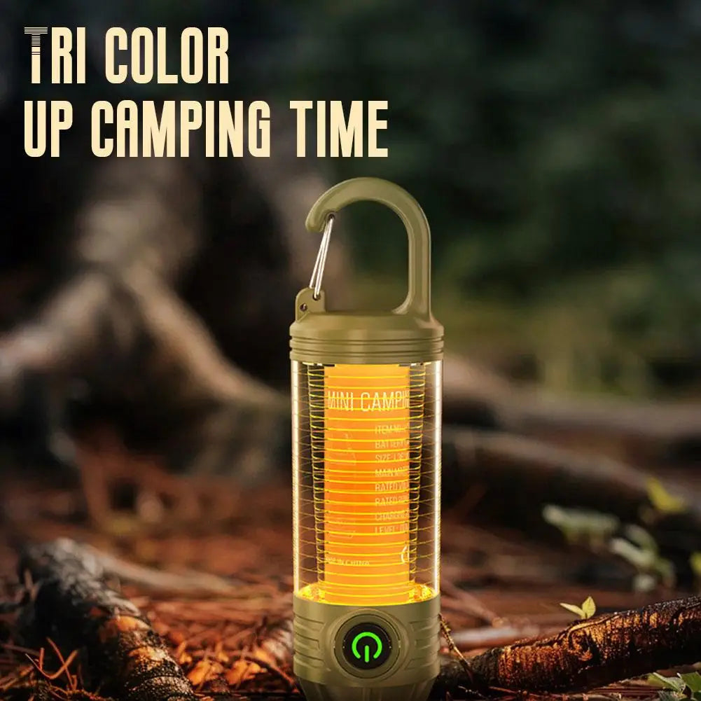 1000LM Super Bright Outdoor Hiking Fishing Tent Lamp 1200mAh Rechargeable Dual Light Source Tent Light Outdoor Camping Lantern