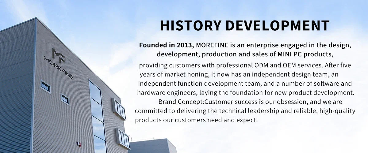 MOREFINE M8 Mini PC Intel 5205U up to 1.9GHz Windows 11 pro 16G RAM 512G SSD 4K@60 WiFi 5/BT 5.1 Laptop Desktop Computer Office