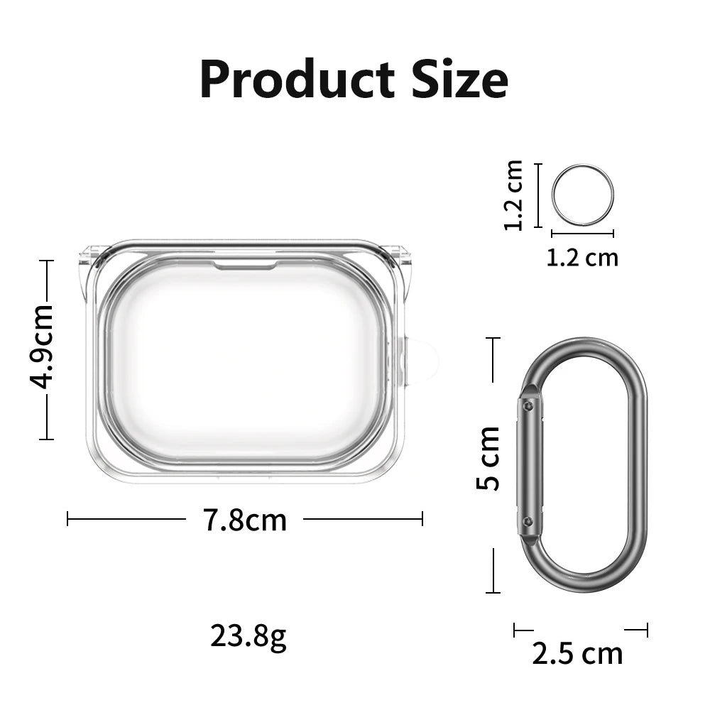 Transparent Earphone Case For Nothing Ear (A) Luxury Shockproof Cover For Nothing Ear a TPU Protective Shell with Keychain