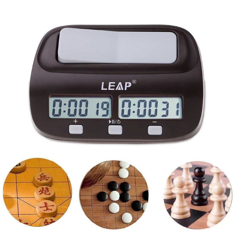 Professional Digital Chess Clock, Compact Stopwatch Board Clock with Competition Timer Digital Chess Clock, Compact Stopwatch