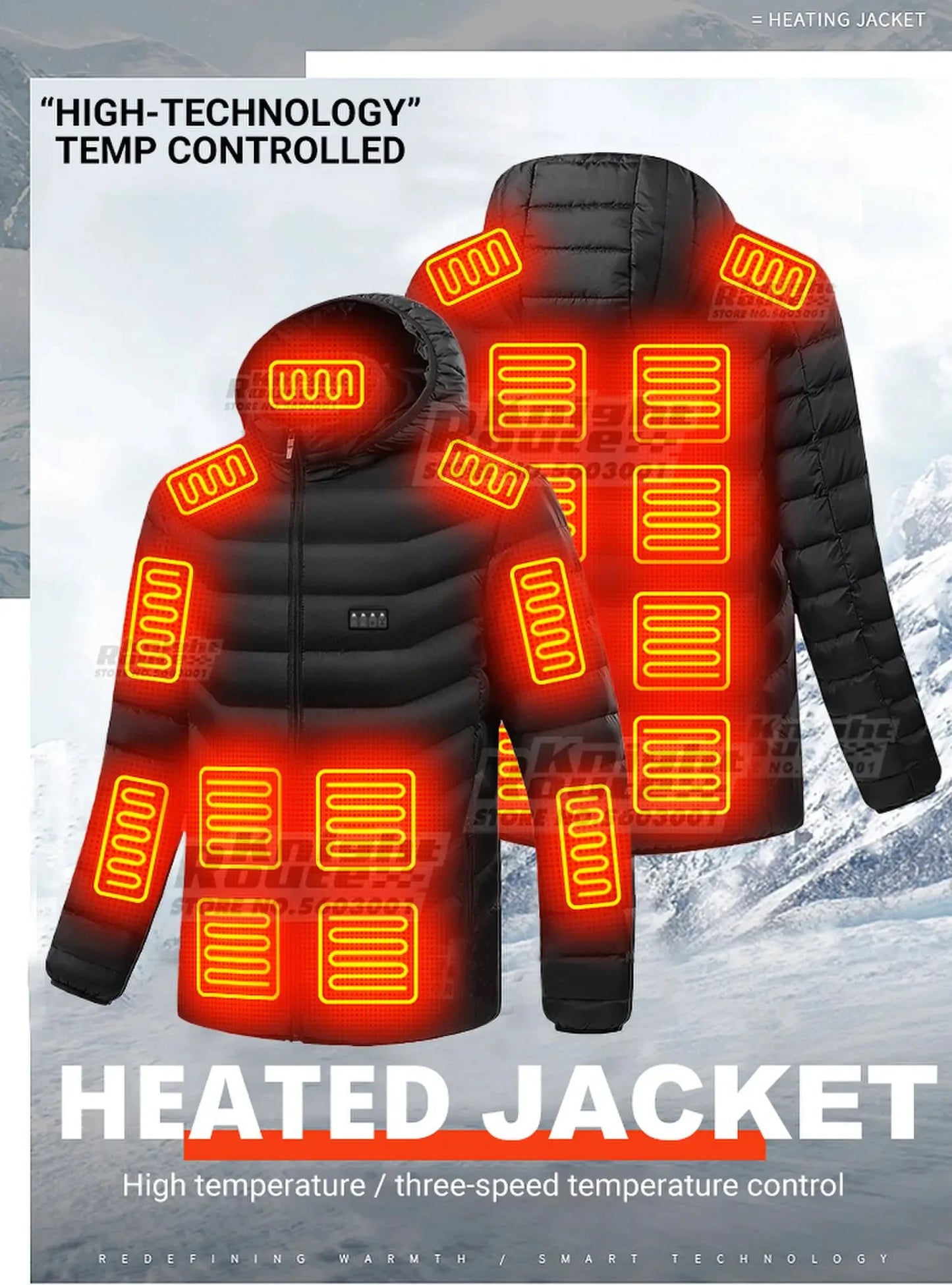 21 Areas Heated Jacket Men Electric Winter Women's Motorcycle Jacket USB Warm Vest Heating Jacket Heated Vest Coat Ski Hiking