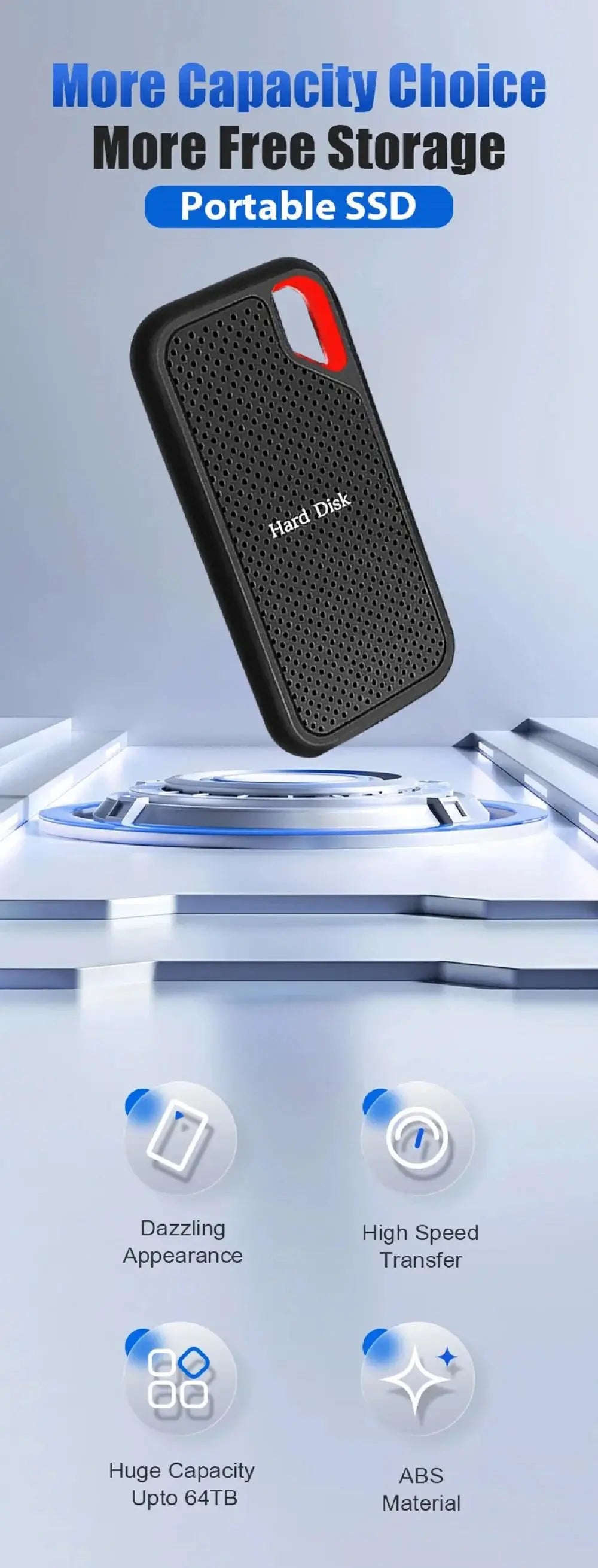 Hot Sales E61 SSD Portable External Hard Drive 2TB M.2 Disk Memory USB 3.1 Storage for SanDisk notebook Desktop Computer Laptops