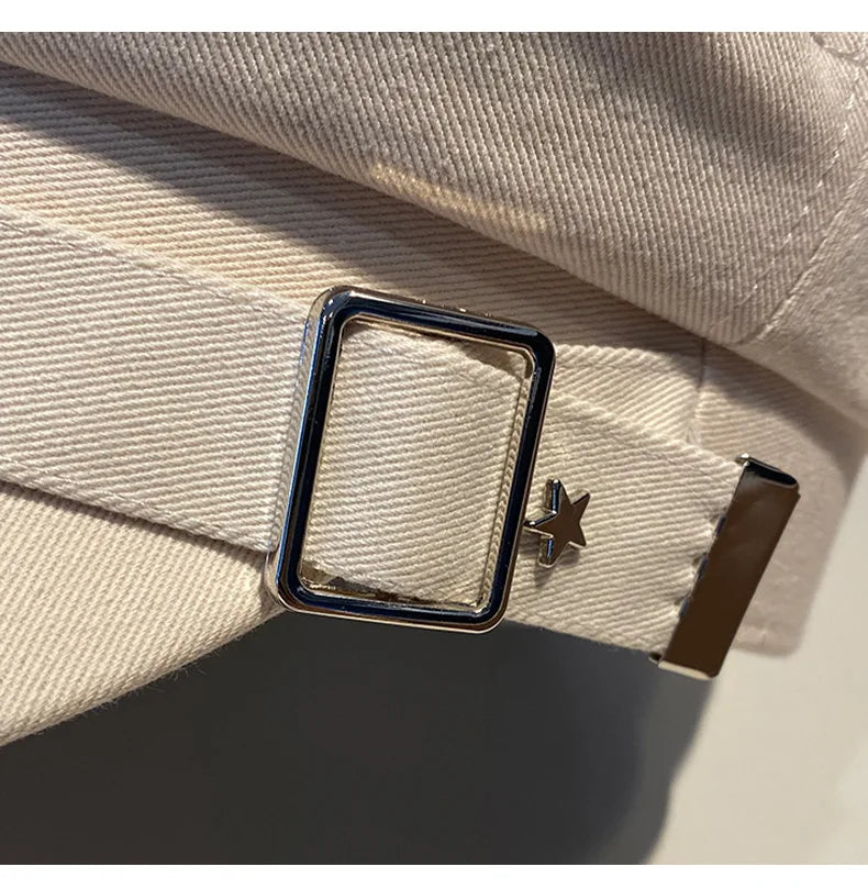 Women's Beret Black Star Hat Spring and Autumn Winter British Retro Fashion New Sea Military Style Korean Caps mother hats