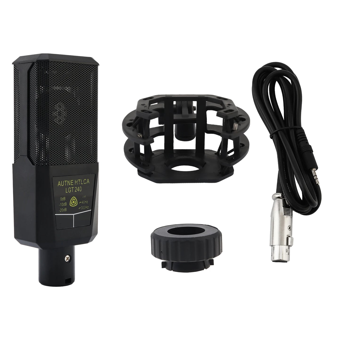 3.5mm Interface Condenser Microphone LGT240 Professional Large Diaphragm Square Computer Mobile Phone K Song Live  Mic