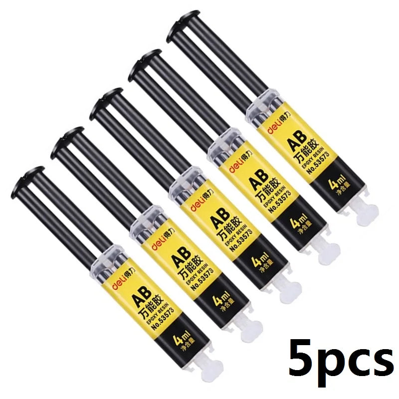 5pcs 15g Deli 502 Adhesive Super Glue Sticks Instant Dry Strong Bond Fast Repair Leather Rubber Metal Wood Glass Toys