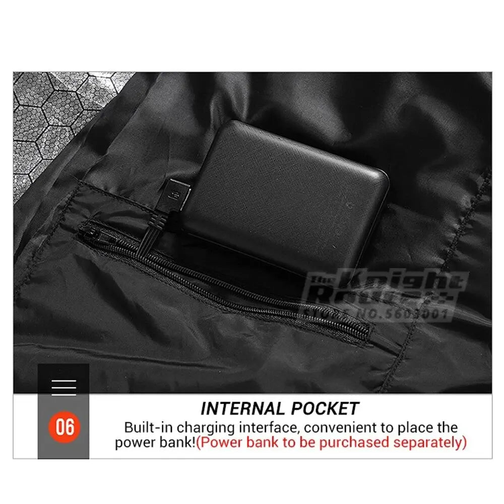 21 Areas Heated Jacket Men Electric Winter Women's Motorcycle Jacket USB Warm Vest Heating Jacket Heated Vest Coat Ski Hiking