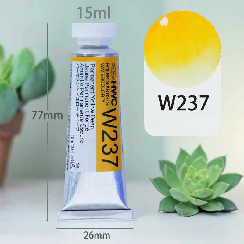 15ml Holbein Liquid Tube Packaging Watercolor Pigment Art Students Outdoor Sketch Speciality Painting Colored Fill Materials
