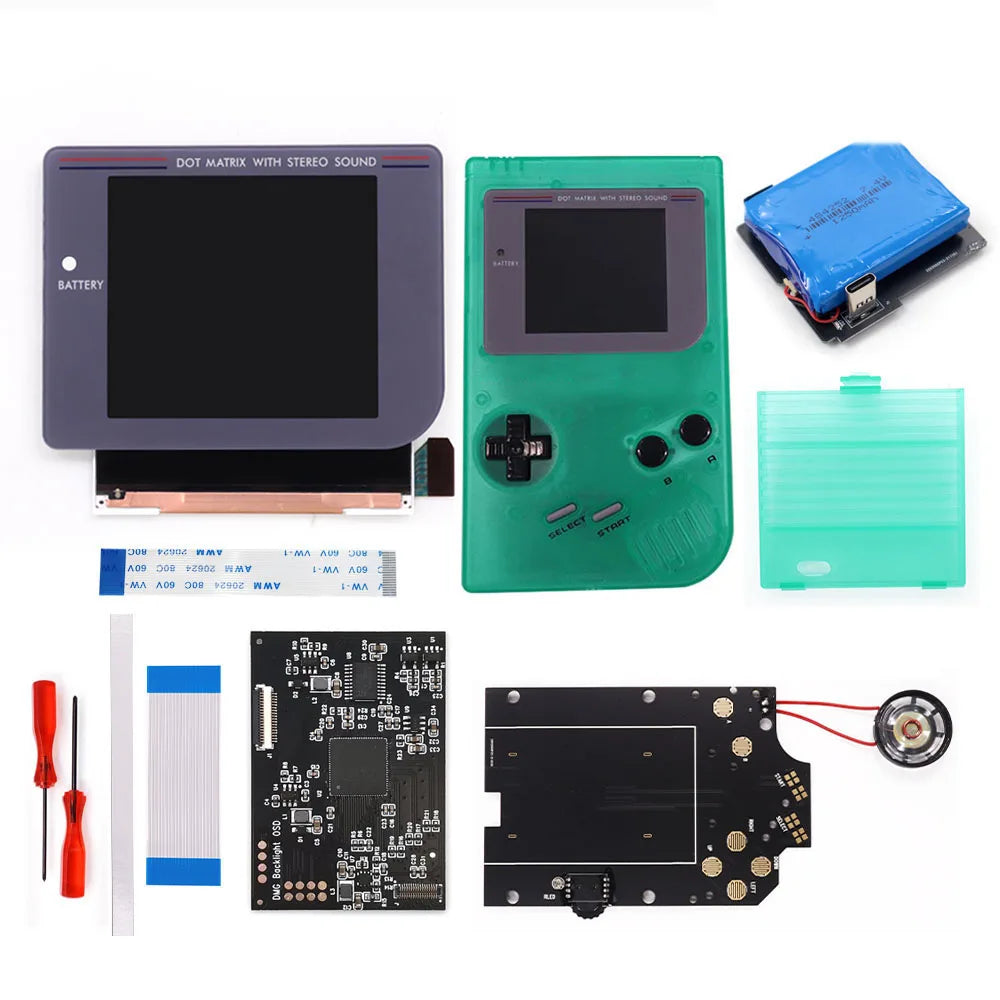 Rechargeable Pre-laminated HD Q5 3.1 inches Larger Display IPS RIPS Screen OSD FRM For GBO DMG LCD Kits Housing Shell Speaker