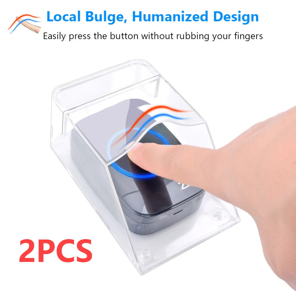 Call Cover Transparent Outdoor Wireless Doorbell Cover Waterproof Transparent Call Protective Cover Visor for Call Button