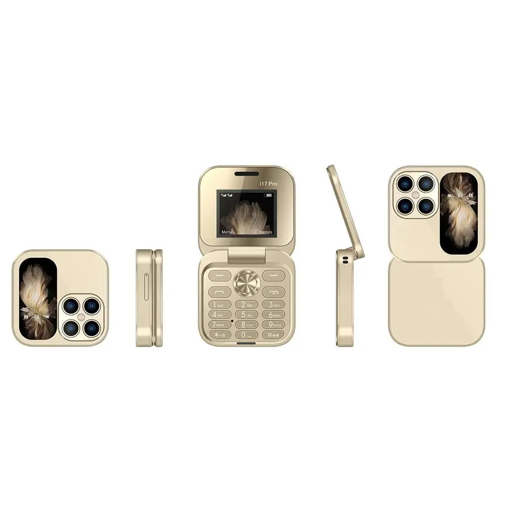 Small Foldable Mobile Phone Auto Call Record Speed Dial Dual SIM Card High Definition Rear Camera Flip Telephones Cellphones