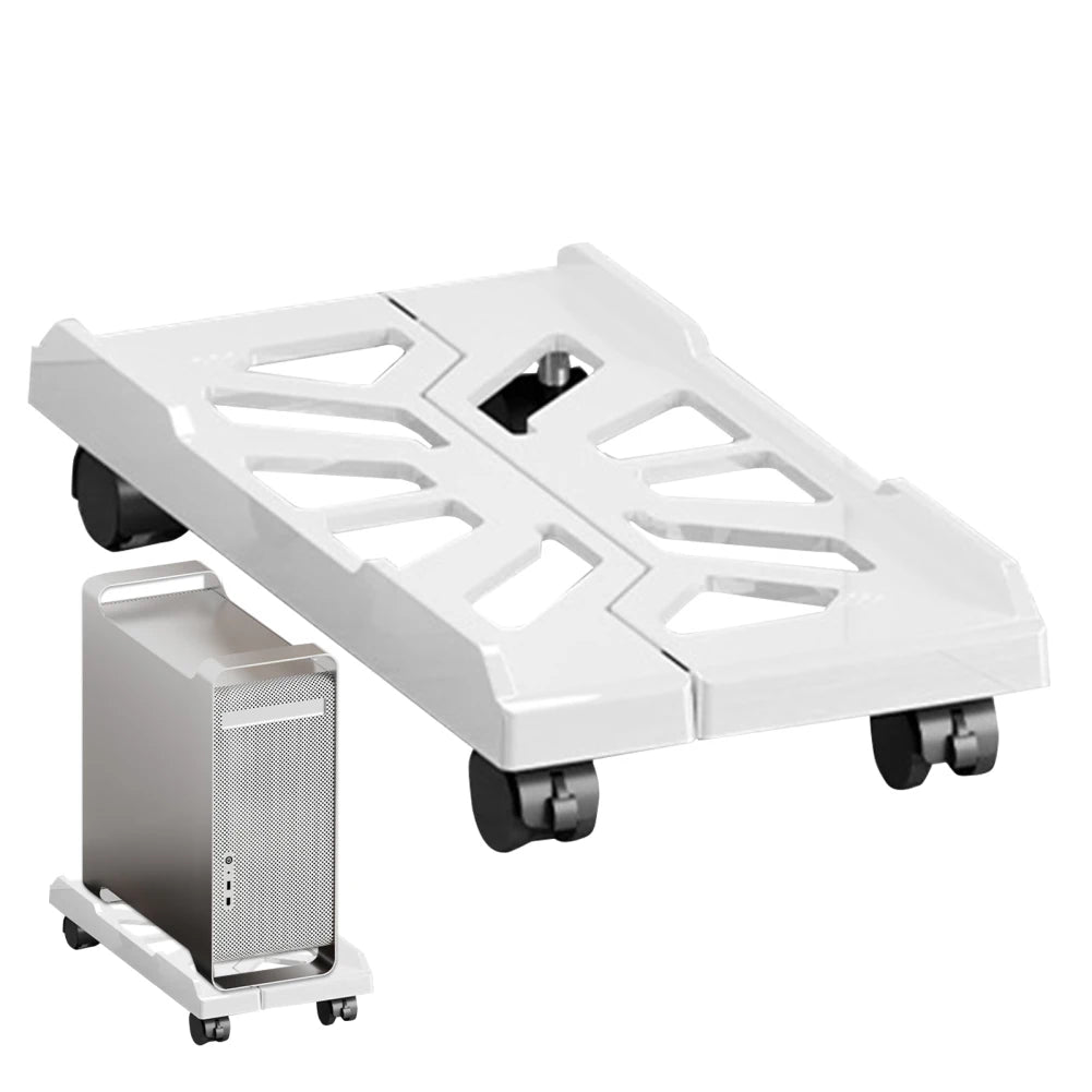 Adjustable Mobile CPU Stand Heavy-Duty PC Tower Stand With 4 Caster Wheels Ventilated Under Desk CPU Holder PC Floor Cart