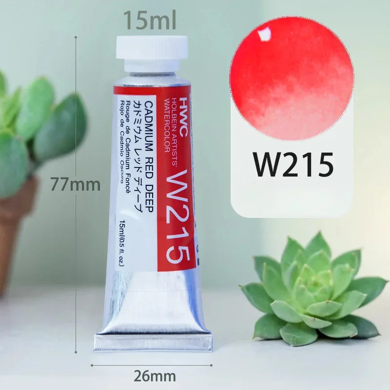 15ml Holbein Liquid Tube Packaging Watercolor Pigment Art Students Outdoor Sketch Speciality Painting Colored Fill Materials