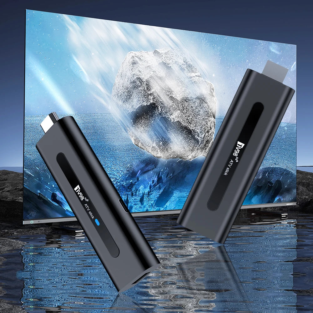 Android 14.0 TV Stick TV98 ATV Smart TV Box 8K Video BT5.0 2.4G 5G WiFi Media Player Allwinner H313 2GB 16GB Voice Remote TV Box