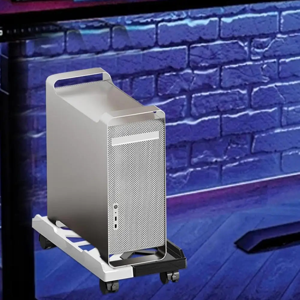 Adjustable Mobile CPU Stand Heavy-Duty PC Tower Stand With 4 Caster Wheels Ventilated Under Desk CPU Holder PC Floor Cart