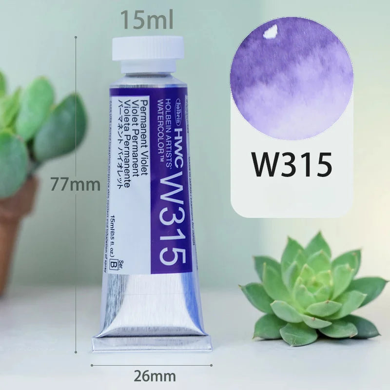 15ml Holbein Liquid Tube Packaging Watercolor Pigment Art Students Outdoor Sketch Speciality Painting Colored Fill Materials