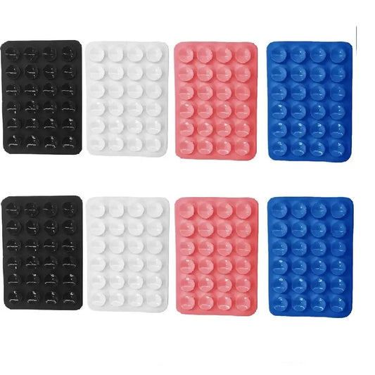 8PCS Sticky Grippy Suction Phone Case Mount Sillicon Adhesive Phone Accessory For IPhone And Android Hands-Free Fidget Toy