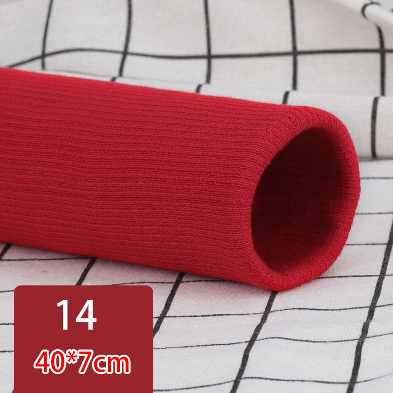 40cm Elastic Rib Cuffs Knitted Fabric Sweater Garment Cuffs Trouser Legs Seamlessly Repair Lengthening Sewing Accessories