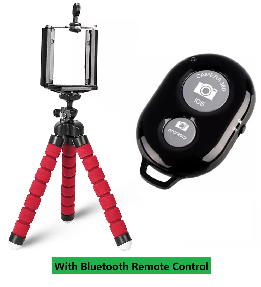 Selens Tripod Flexible Sponge Octopus Adjustable Mini Camera Tripod For Phone Holder Clip Stand For IPhone Xiaomi Huawei Ipad