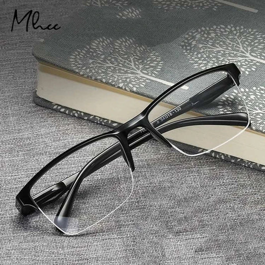 Fashion Half-Frame Myopia Glassse Ultrlight Women Men Retro Clear Lens Reading Glasses Gafas Lectura +1.0 To +4.0