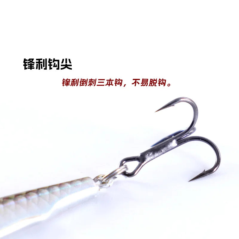3D Print Metal Jig Fishing Shore Jigging Sea Fishing Slow Jig lifelike Micro Jigg Ultra Slim Spoon Laser Artificial Bait