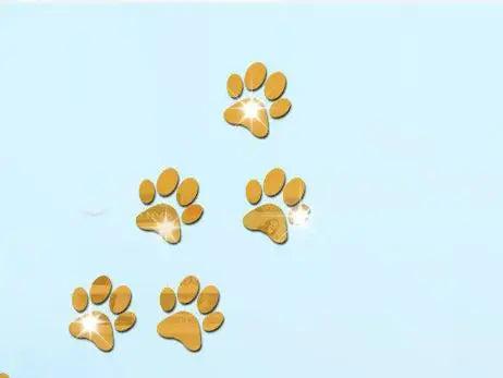 Creative DIY Cat Dog Claw Acrylic Stereo Wall Sticker 3D Crystal Footprint Pet Shop for kids Children Room Kindergarten Bedroom