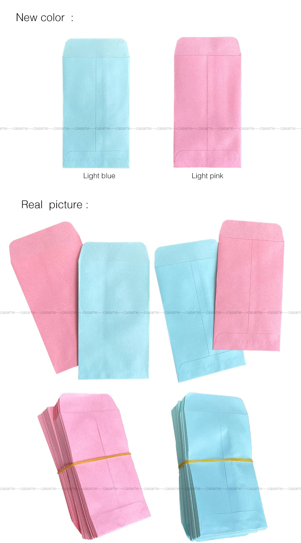 6x10cm Pink Blue Pouch Paper Bag Gift Boy Girl Decoration Packaging Cute Candy Baby Shower Guest Small Mini Kraft Craft Brown