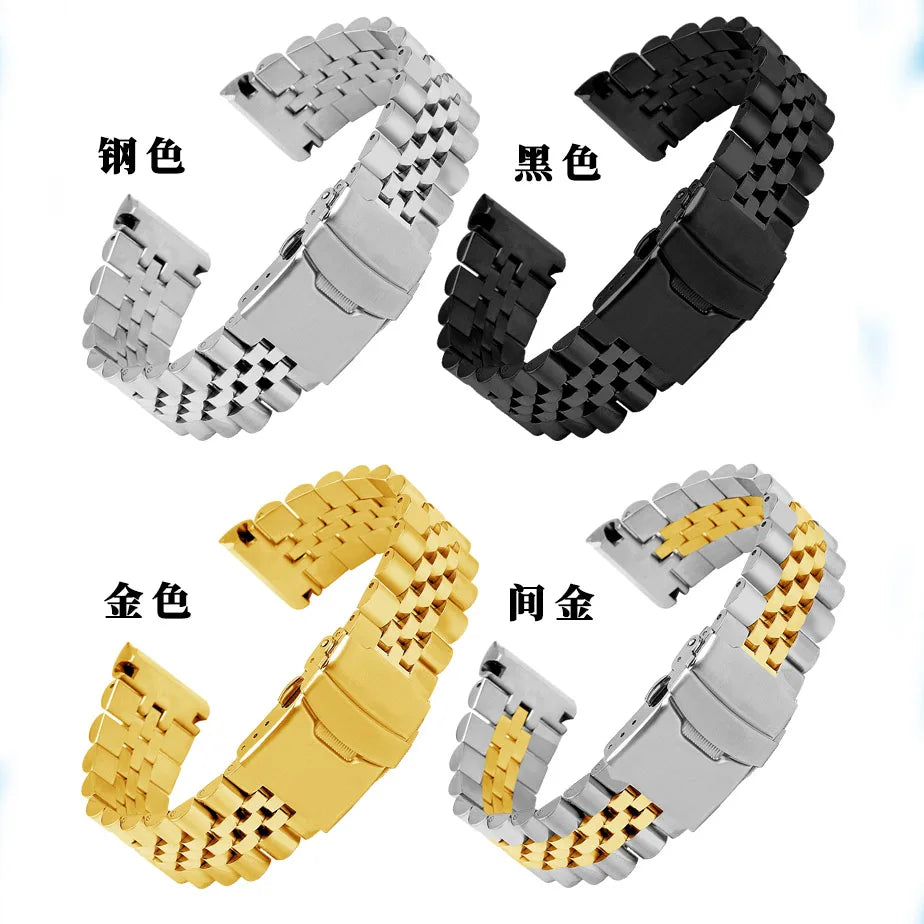 Solid stainless wristband for Seiko steel Wrist strap abalone turtle SRPE99K1 srpa21 srp777 srpc25 men's metal watchband 22mm