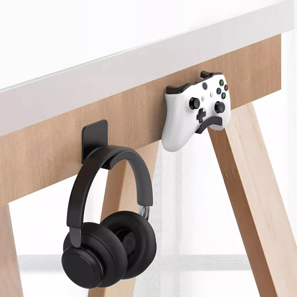 Universal Headphone Stand Adhesive Headphone Hanger Headphone Holder for Easy Damage-Free Wall Desk Or PC Mounting