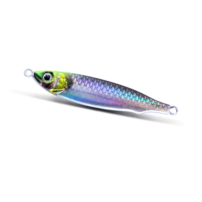 3D Print Metal Jig Fishing Shore Jigging Sea Fishing Slow Jig lifelike Micro Jigg Ultra Slim Spoon Laser Artificial Bait