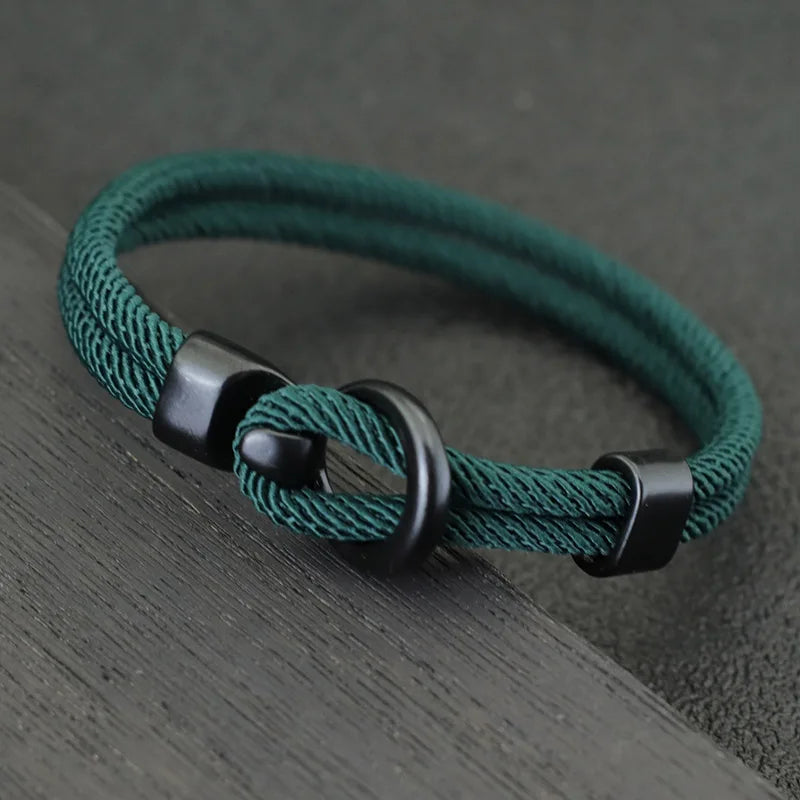 4mm Milan Rope Simple Bracelet Black Easy Hook Mens Armband String Survival Braclet For Men Best Friend Jewelry