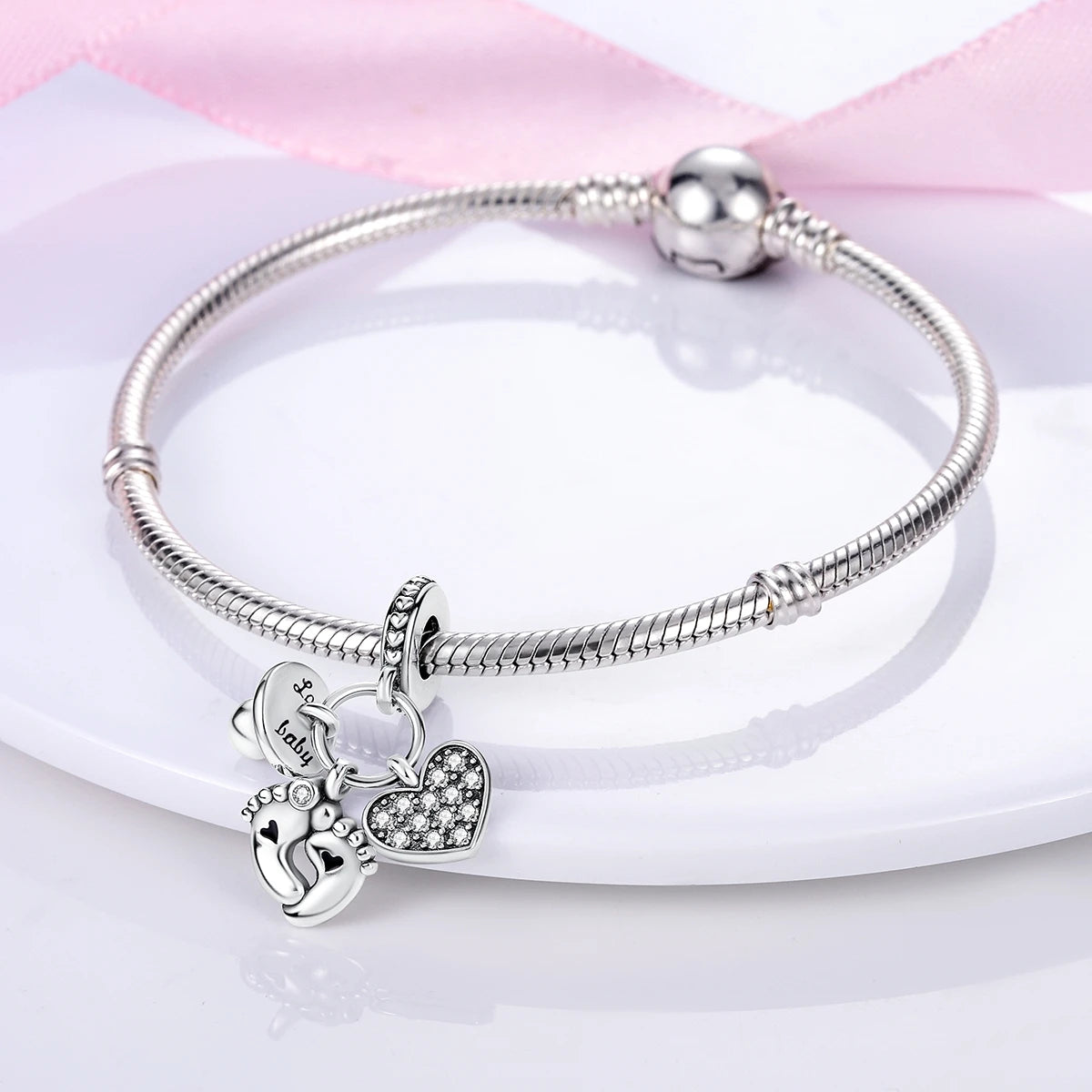 925 Silver Plated Firefly Pizza Cake Charms Fit Original Pandora Bracelet Making Fashion Jewelry