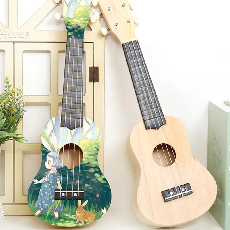 Wooden Ukulele Stringed Instrument for Beginner Musician Supplies 53.00X17.00X4.00cm Soprano Ukulele Beginner Kit Gig Bag