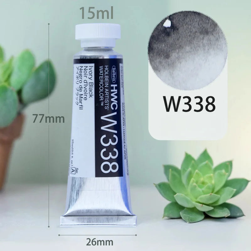 15ml Holbein Liquid Tube Packaging Watercolor Pigment Art Students Outdoor Sketch Speciality Painting Colored Fill Materials