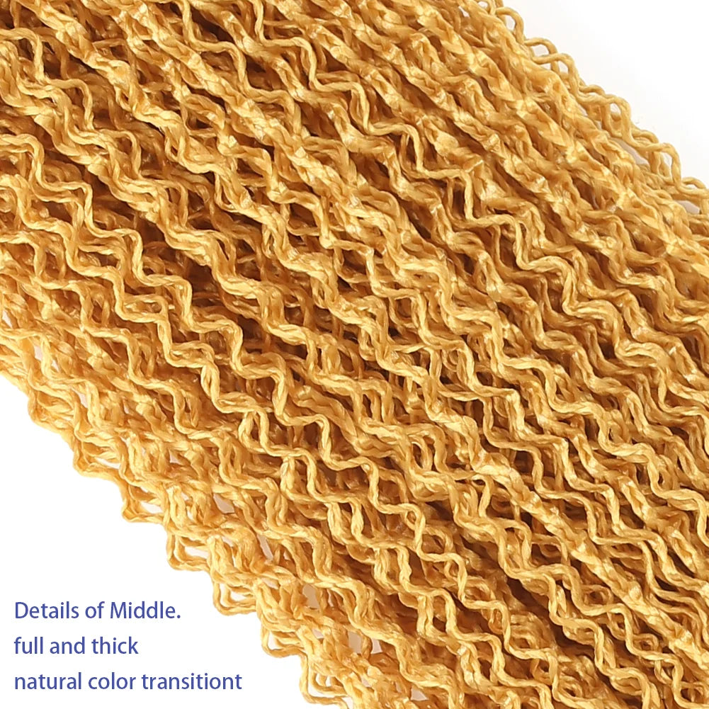 Zizi Braids Synthetic Crochet Hair Colored Box Braids Deep Wave Hair Long Senegalse Twist Braiding Hair Extensions