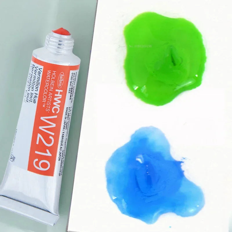 15ml Holbein Liquid Tube Packaging Watercolor Pigment Art Students Outdoor Sketch Speciality Painting Colored Fill Materials
