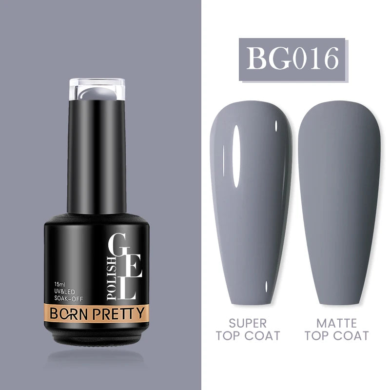 BORN PRETTY 15ML Jelly Purple Nail Gel Polish Transparent Colorful Translucent Pink Semi Permanent Soak Off Nail Art Gel Varnish