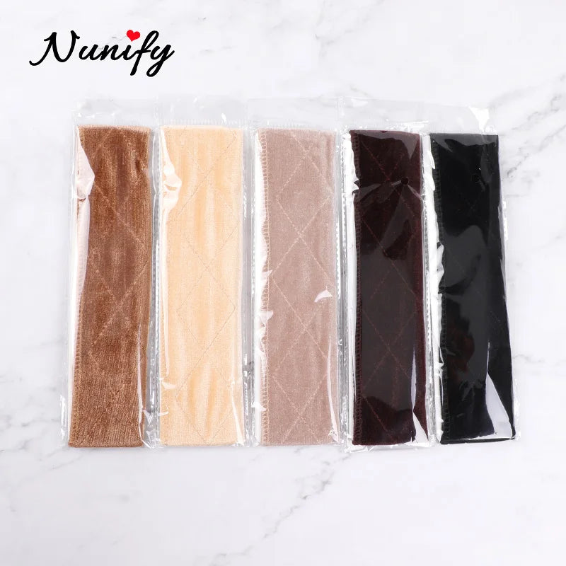 Nunify Non-slip Soft Velvet Women Wig Grips Headband Adjustable Wig holder Velvet Wig Accessories Grip Scarf Headband