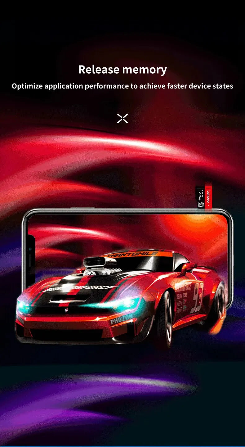 Lenovo Select Micro SD Memory Card, 256GB MicroSDXC 130MB/s Full HD and 4K UHD, UHS-I, U3, A2, V30, for cameras/automotive