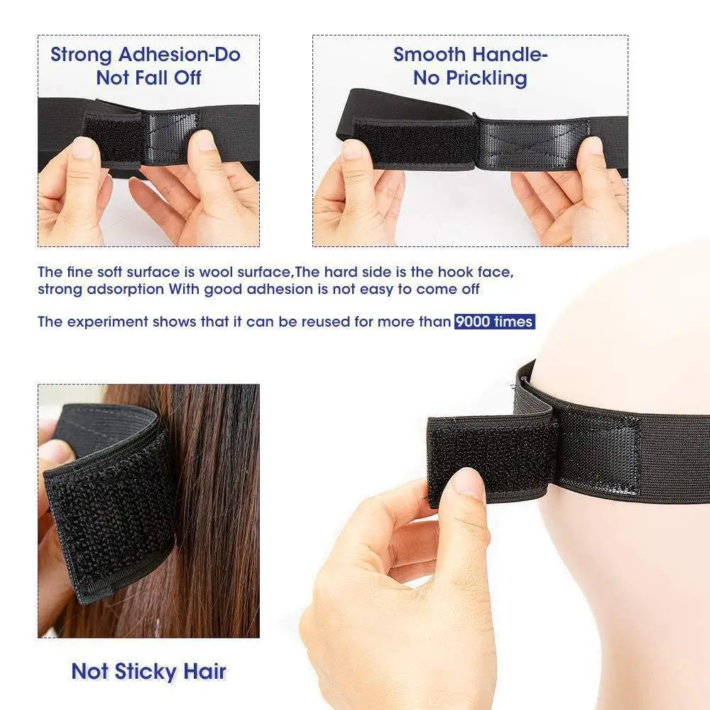 Wig Band For Edges Melt Band For Lace Wigs Adjustable Magic Sticker Edge Slayer Band 2.5cm Width Elastic Band for Hair Edges