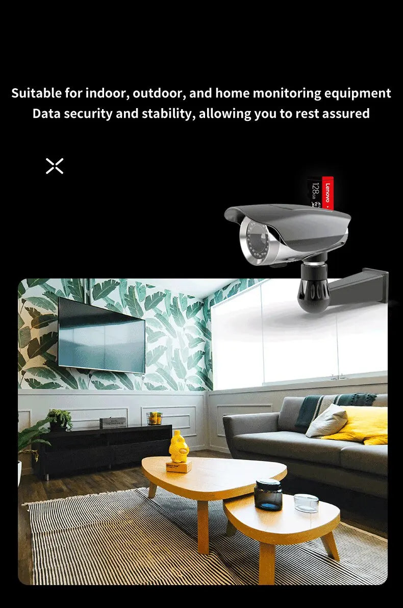 Lenovo Select Micro SD Memory Card, 256GB MicroSDXC 130MB/s Full HD and 4K UHD, UHS-I, U3, A2, V30, for cameras/automotive