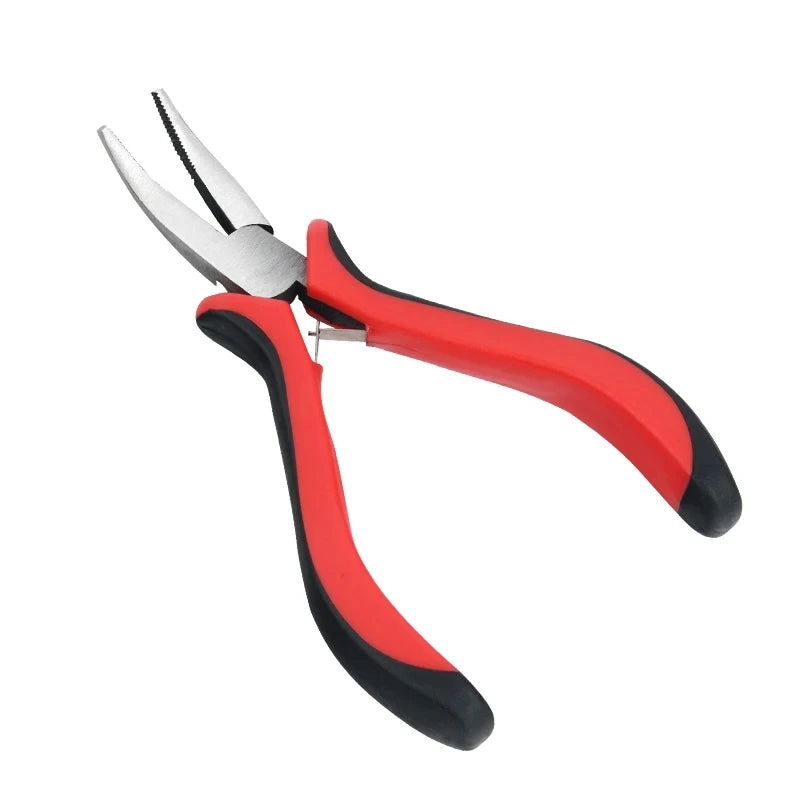 1Pcs Portable Durable Carbon Steel Forging Jewellery Pliers Light Weight Mini Pliers Hand Tools Round Flat Long Nose Pliers