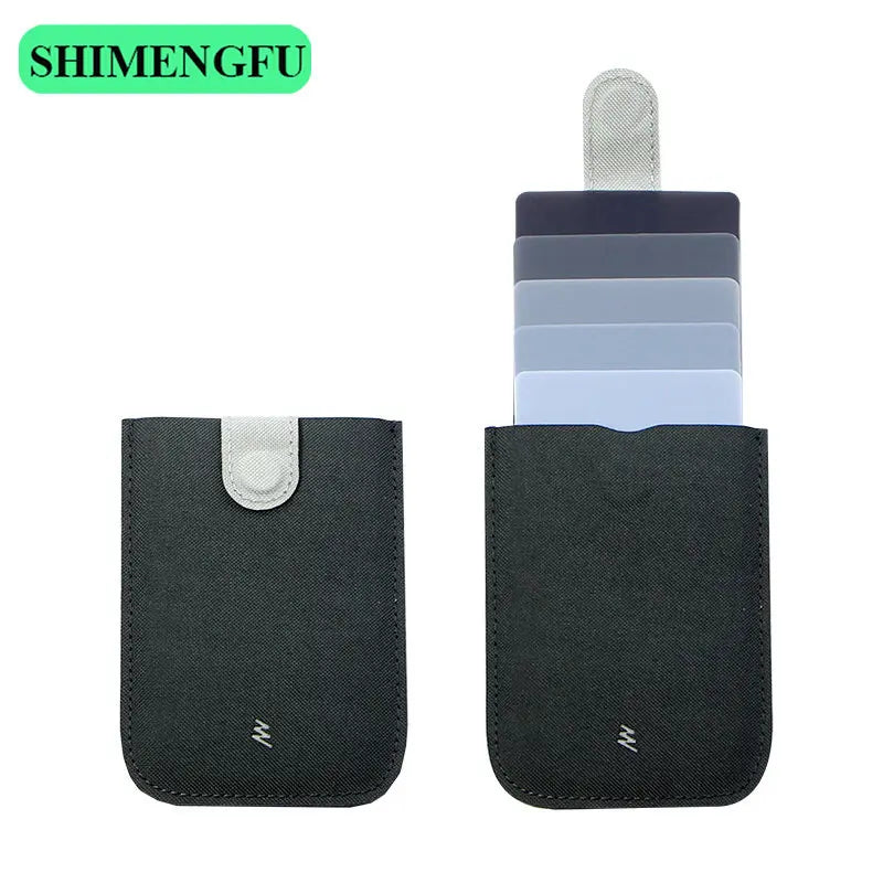 DAX V1 V2 V3 Leather Card Holder Mini Slim Portable Pulled Men Credit Card Wallet Color Gradient 5Card Money Purse Women Handbag