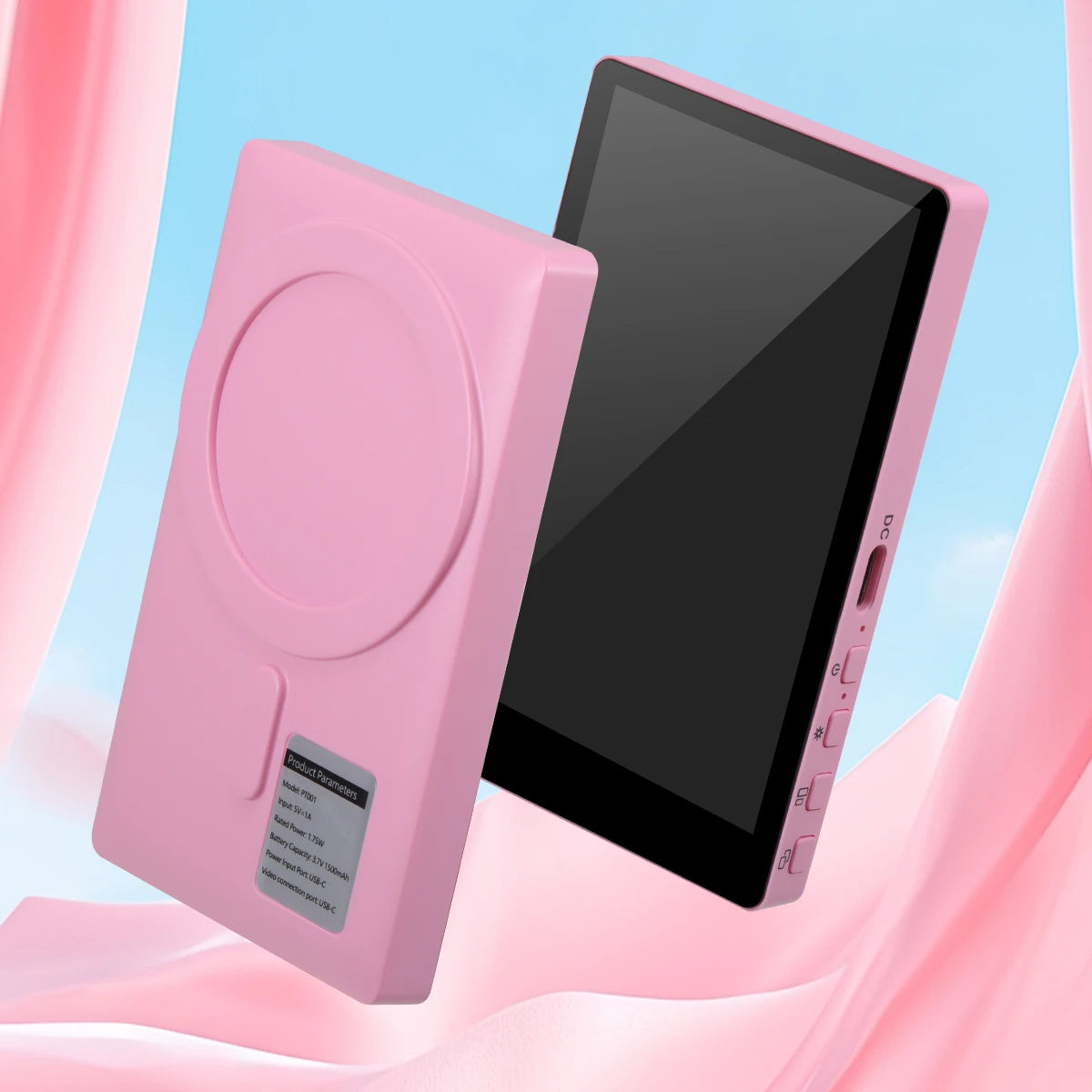 Wireless Magnetic Mount Vlog Selfie Monitor Screen Phone Rear Camera Selfie WiFi Bluetooth Connection for Selfie Live Vlog