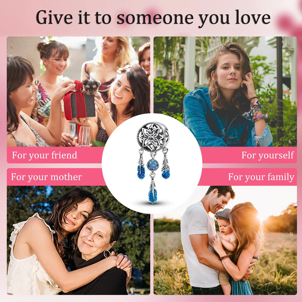 925 Silver Plated Firefly Pizza Cake Charms Fit Original Pandora Bracelet Making Fashion Jewelry