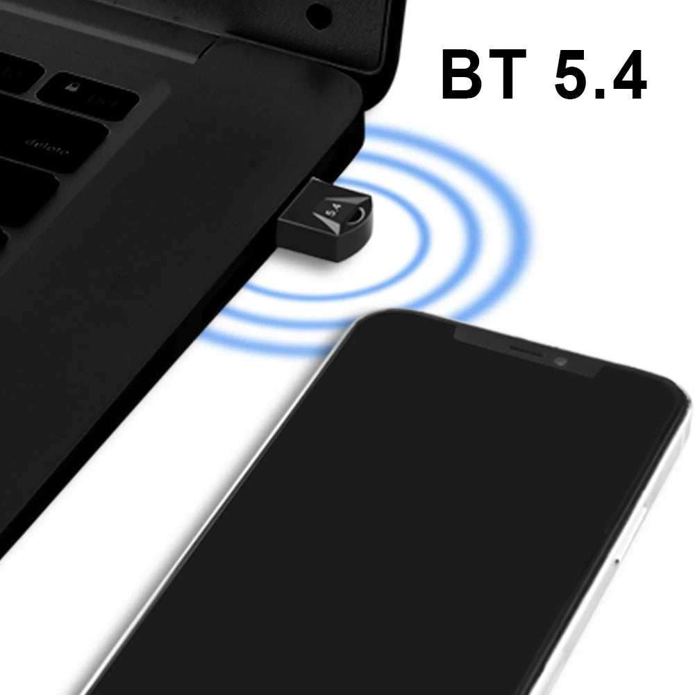 USB Bluetooth 5.4 Adapter Transmitter Bluetooth Receiver Audio Bluetooth Dongle Wireless USB Adapter for Computer PC Laptop