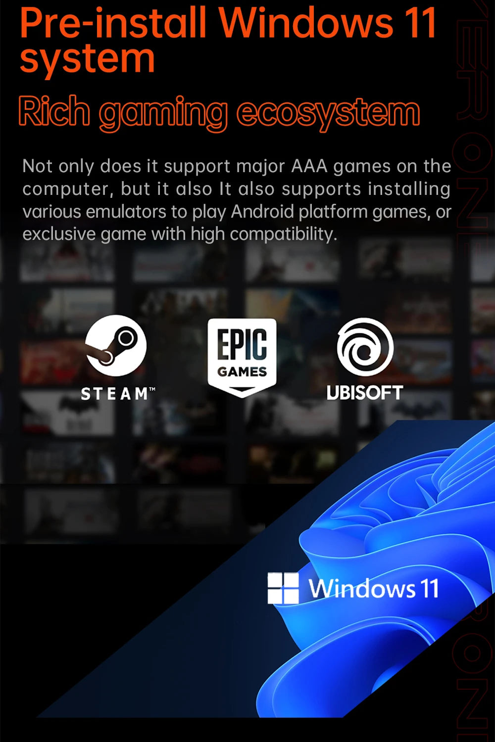 OneXPlayer OneXFly F1 Pro AMD AI 9 HX 365 370 OLED 144Hz Screen Gaming Handheld Console 3A Gamepad 7” PC Game Computer Laptop