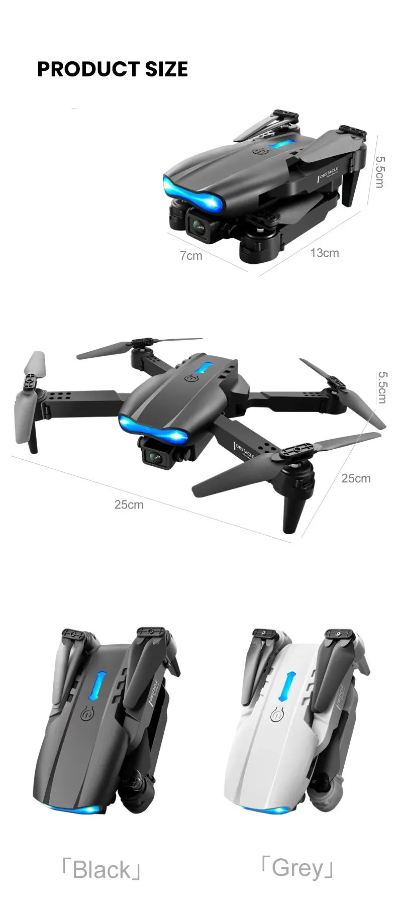 E99 Pro RC Drone Foldable 8K HD Dual Camera Aerial Photography Quadcopter Optical Flow Positioning Altitude Hold Drone Toys Gift