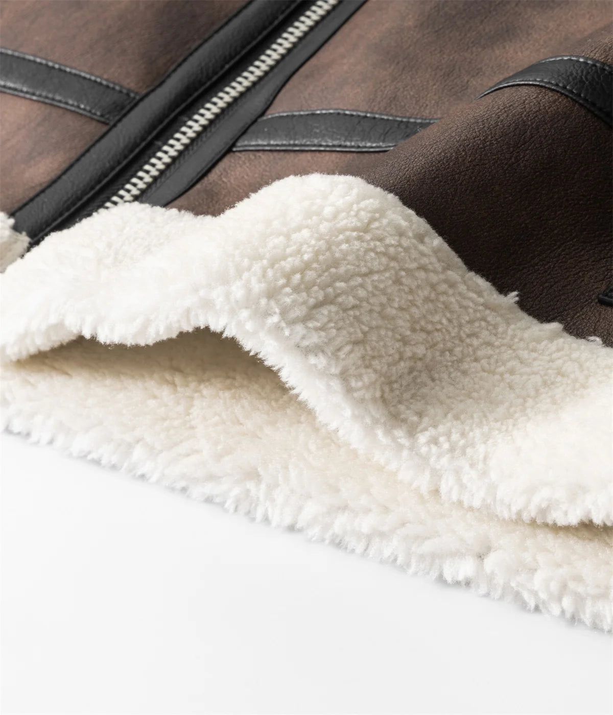 New Warm Cashmere Coat Brand Leather Jackets Thickened Warm Sheepskin Leather Coat  Men's Luxury Fur Lamb Wool Leather Coat