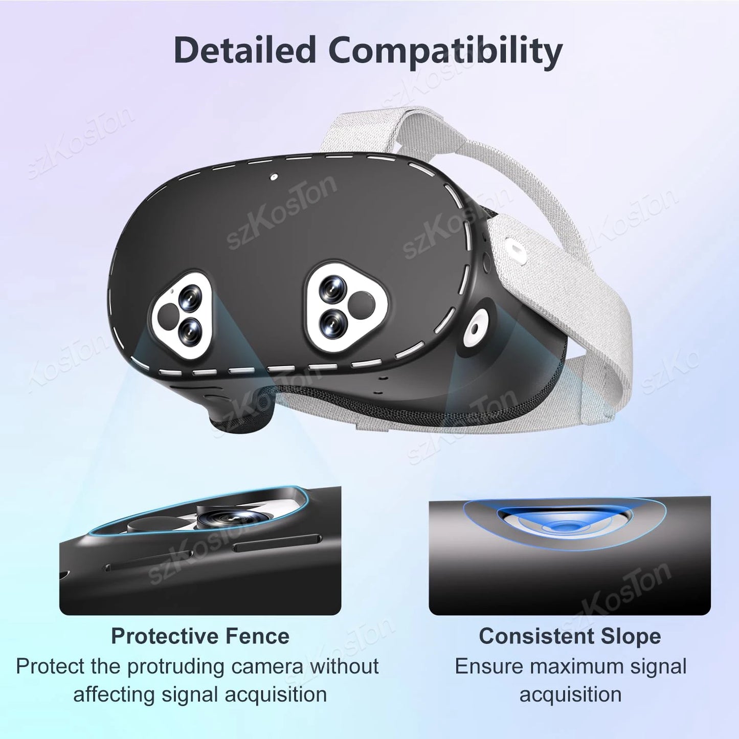 for Meta Quest 3S VR Headset Host Silicone Protective Cover Anti-Scratch Dust-Proof Case for Meta Quest 3s Accessories